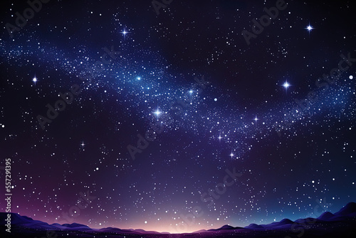 banner with a field of stars. space backdrop texture with stars. Generative AI