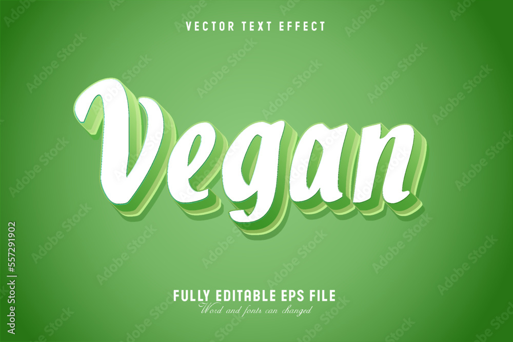 Vegan editable vector text effect Vegan editable vector text effect