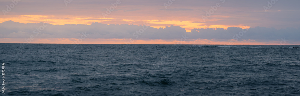 Panoramic Sunrise over the Ocean