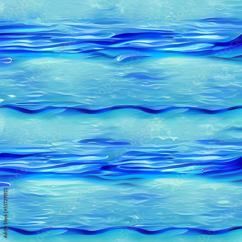 Textura de agua 2D cartoon, para videojuegos, cell shading, anime - AI Generated Art photo
