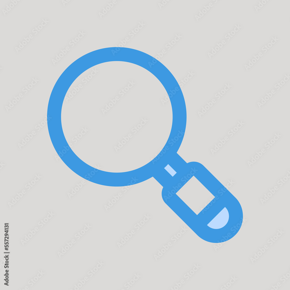 Search icon in blue style about user interface, use for website mobile app presentation Search icon in blue style about user interface, use for website mobile app presentation