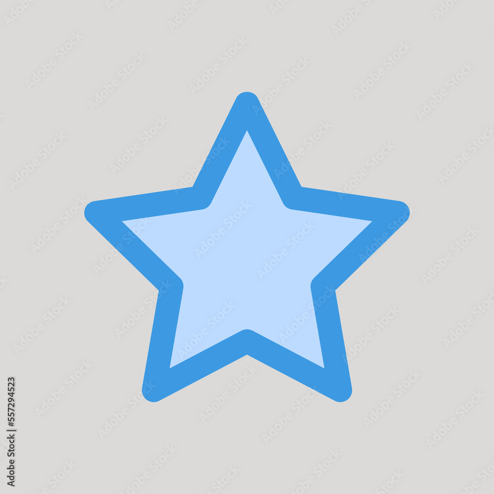 Star icon in blue style about user interface, use for website mobile app presentation Star icon in blue style about user interface, use for website mobile app presentation