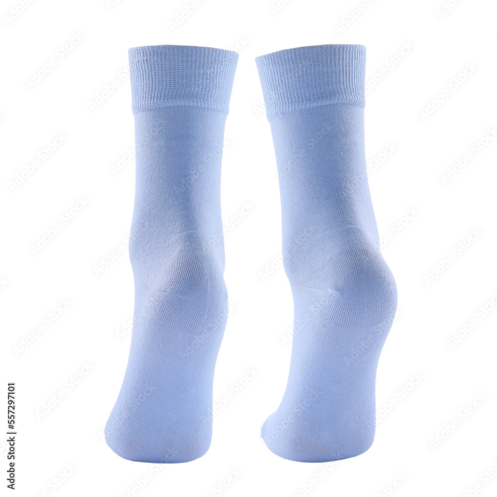 Pair of light blue socks isolated on white Pair of light blue socks isolated on white