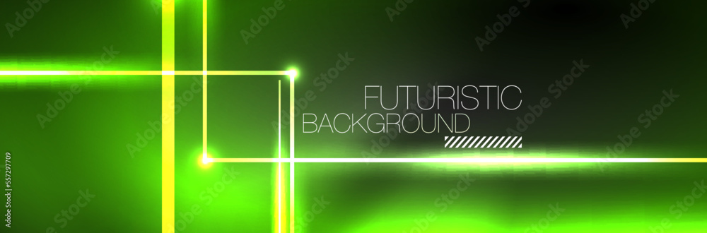 Neon glowing fluid wave lines, magic energy space light concept. Vector illustration for wallpaper, banner, background, leaflet, catalog, cover, flyer