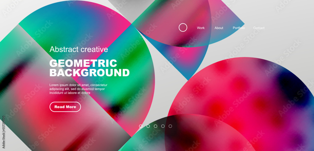 Abstract circles and lines geometric minimal trendy background. Business or technology design for wallpaper, banner, background, landing page, wall art, invitation, prints