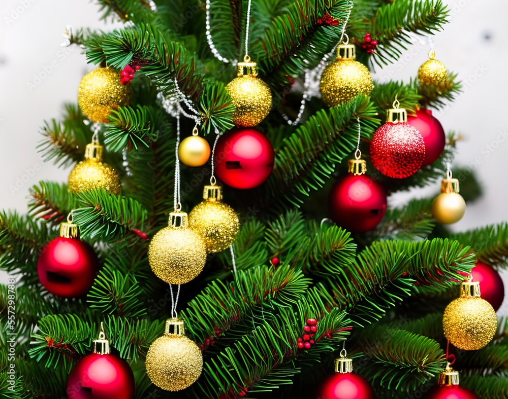 christmas tree with balls