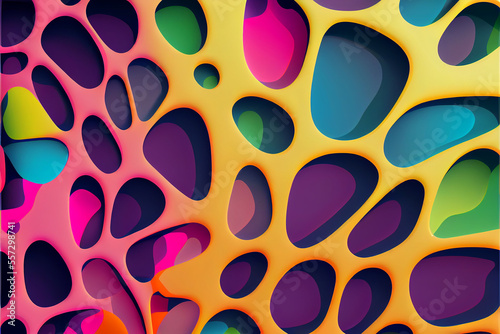 Abstract colorful background with holes