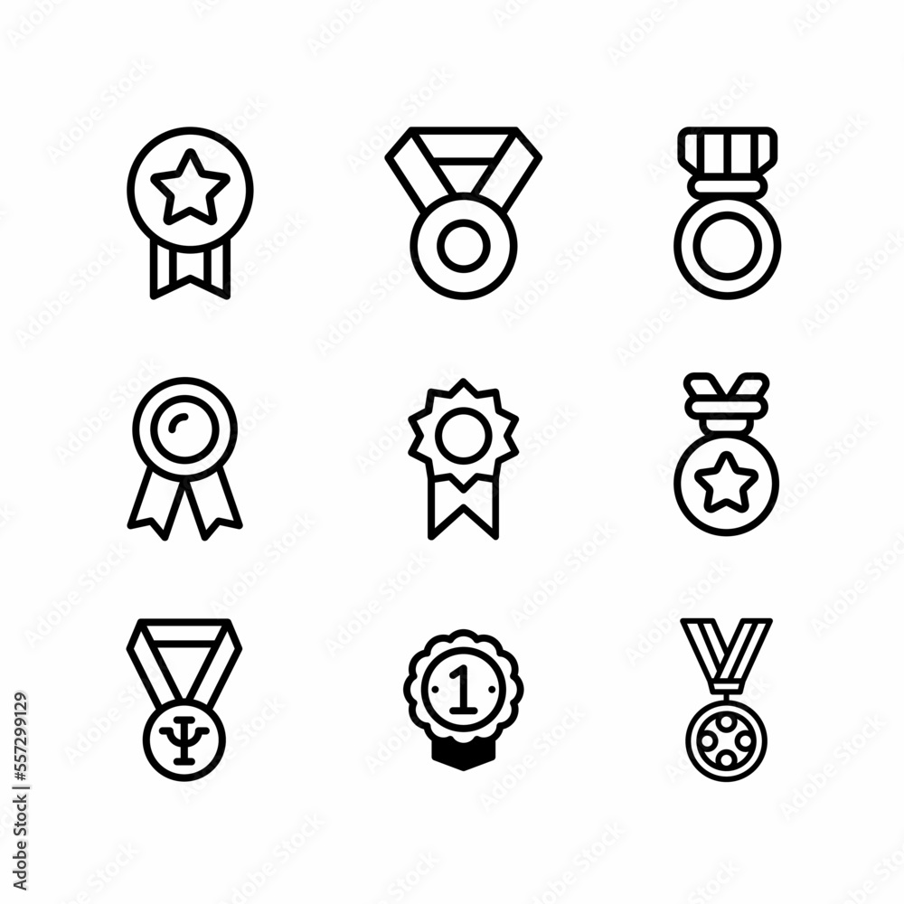 Medal icon template. Stock vector illustration. Medal icon template. Stock vector illustration.