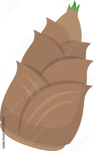 Comic cartoon vector of bamboo shoots