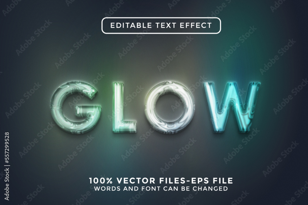Glow Editable Text Effect