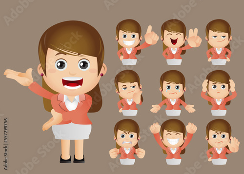 Cute Set - Set of businesswoman
