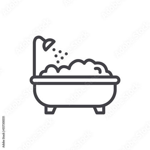 bathtub icon design vector template