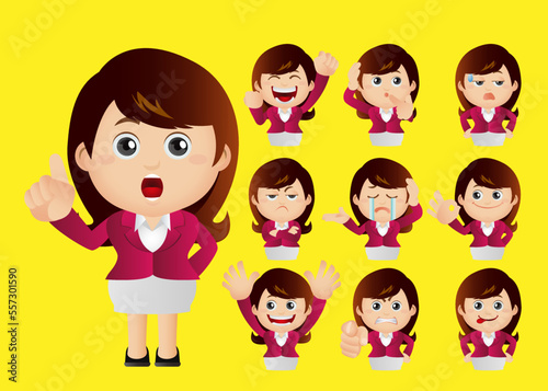 Cute Set - Set of business people 