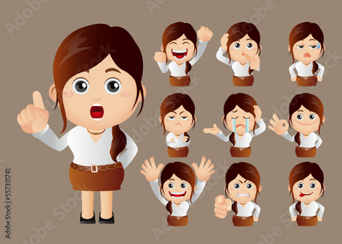 Cute Set - Set of business people 