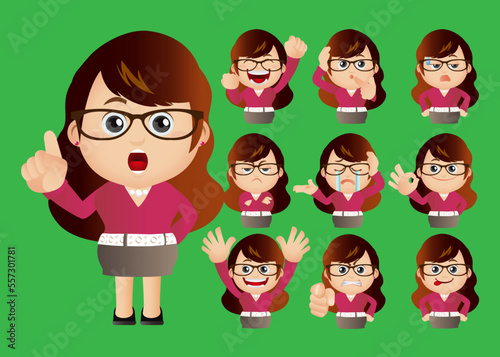 Cute Set - Set of business people 