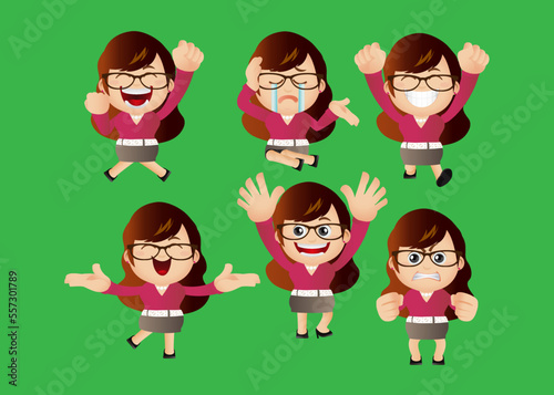 Cute Set - Set of business people 