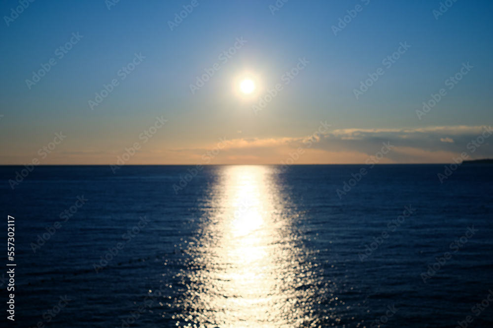 view of sunrise in the sea