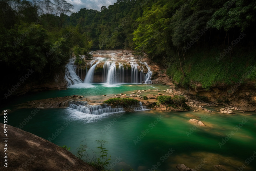In the province of Tak, thi lo su (tee lor su). The biggest waterfall in Thailand is the Thi Lo Su waterfall. Generative AI