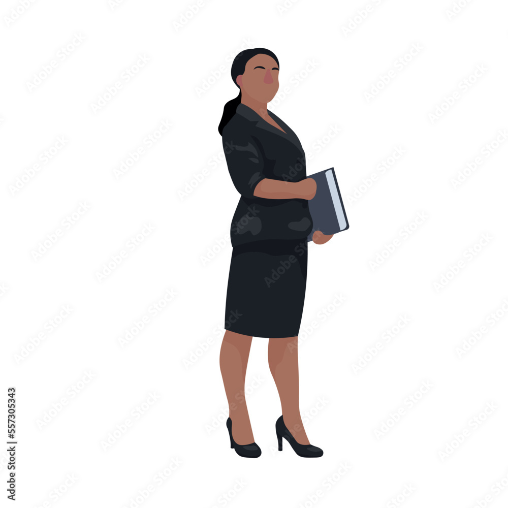 Stylish businesswoman on white background Stylish businesswoman on white background