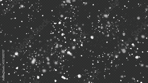 Snowflake material in the black background