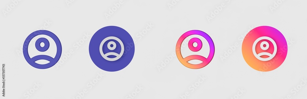 ID, Account isolated on background, sign, icon, symbol, 3d rendering. ID, Account isolated on background, sign, icon, symbol, 3d rendering.