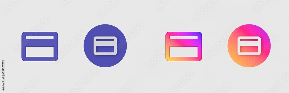 Credit card isolated on background, sign, icon, symbol, 3d rendering. Credit card isolated on background, sign, icon, symbol, 3d rendering.