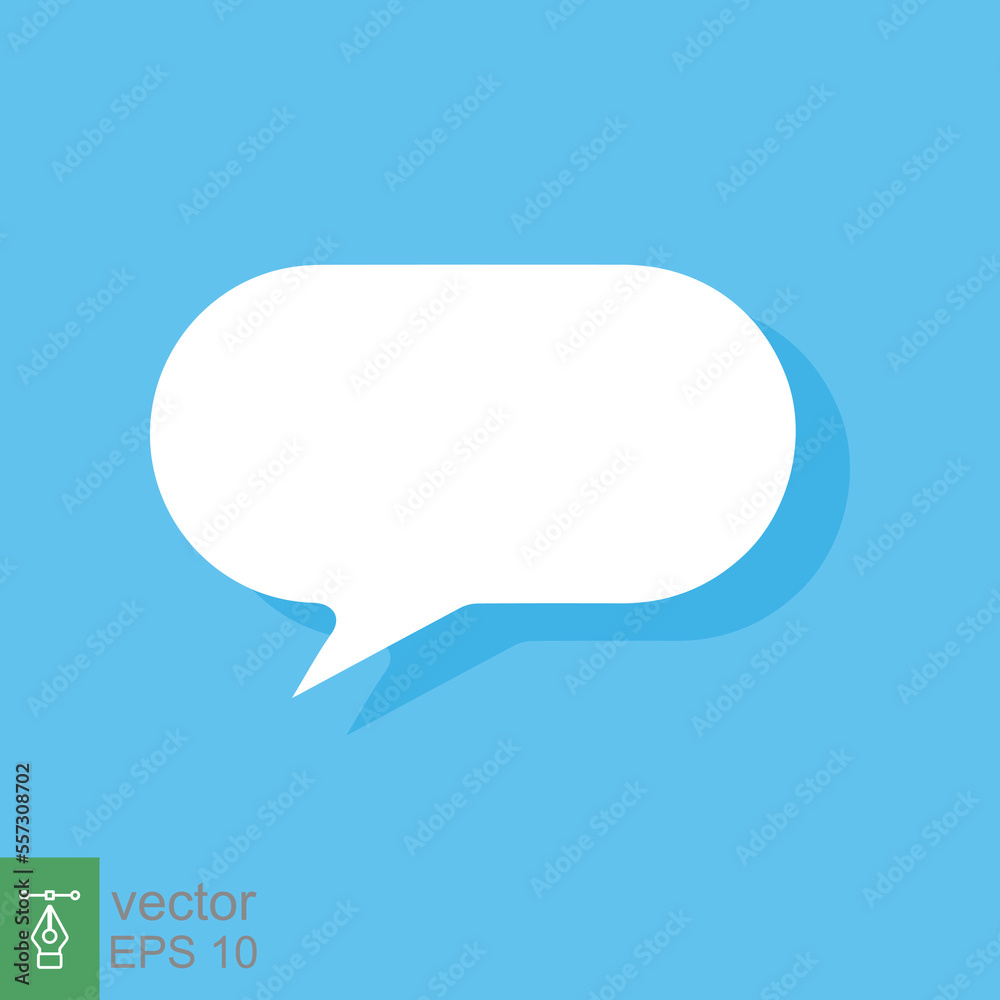 White blank speech bubbles, thinking balloon on blue background. Cloud chat with shadow icon isolated, flat message symbol, communication concept. Vector Illustration. EPS 10. White blank speech bubbles, thinking balloon on blue background. Cloud chat with shadow icon isolated, flat message symbol, communication concept. Vector Illustration. EPS 10.