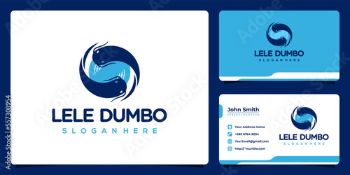 Catfish twins logo design and business card