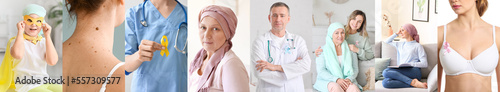Collage with doctors and pa...
