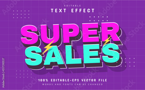 Super sale modern 3d style text effect editable