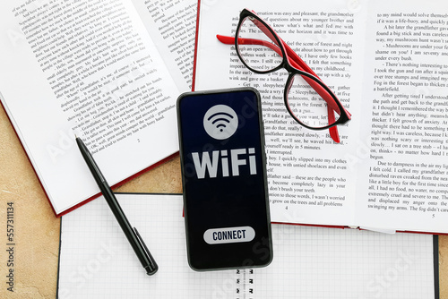 Smartphone with wifi connec...