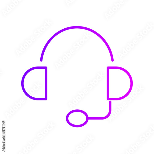 headphones gradient icon
