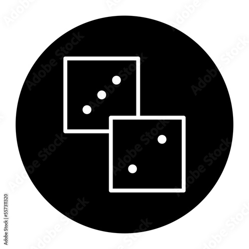 dices cyrcular glyph icon