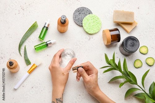 Female hands with natural c...