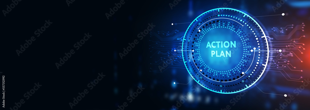 Business, Technology, Internet and network concept. Concept meaning proposed strategy or course of actions for certain time. 3d illustration Business, Technology, Internet and network concept. Concept meaning proposed strategy or course of actions for certain time. 3d illustration