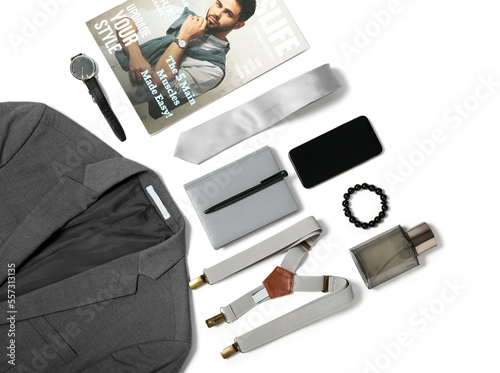 Stylish male jacket, differ...
