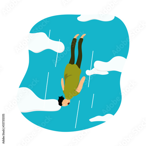A man that fall from the sky