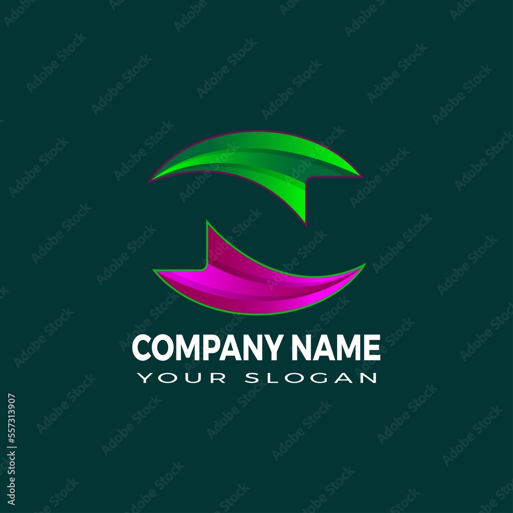Fototapeta premium O modern abstract 3d letter logo design templet