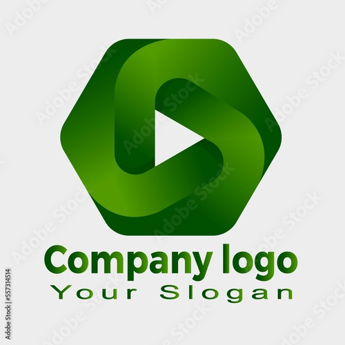 O modern abstract 3d letter logo design templet