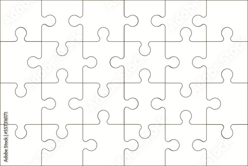 white puzzle pieces vector isolated