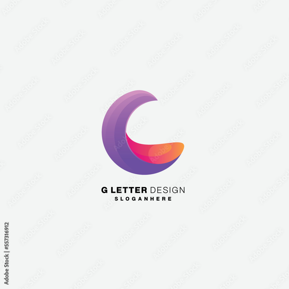 initial g logo gradient color symbol illustration initial g logo gradient color symbol illustration