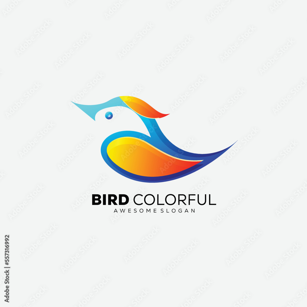 bird logo design graphic gradient color bird logo design graphic gradient color