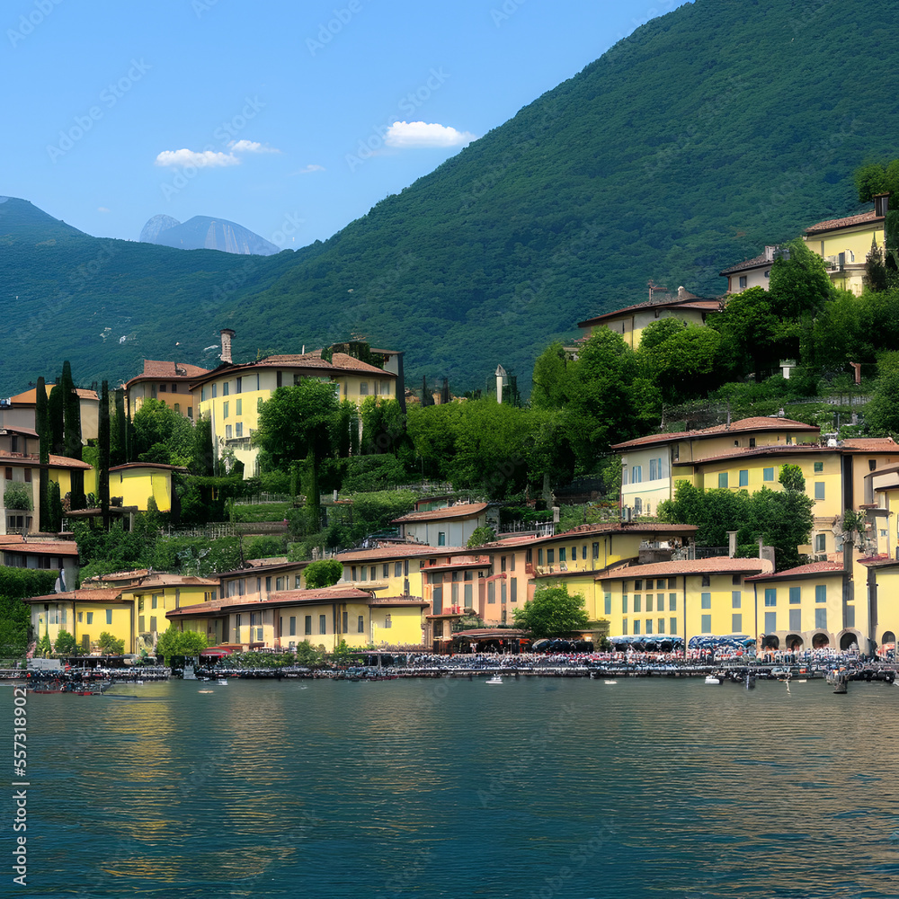 Historical sites Lake Como Italy 