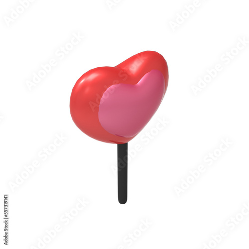 HEART CANDY 3D RENDER ISOLATED IMAGES