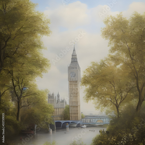 Natural environment London England painting  photo