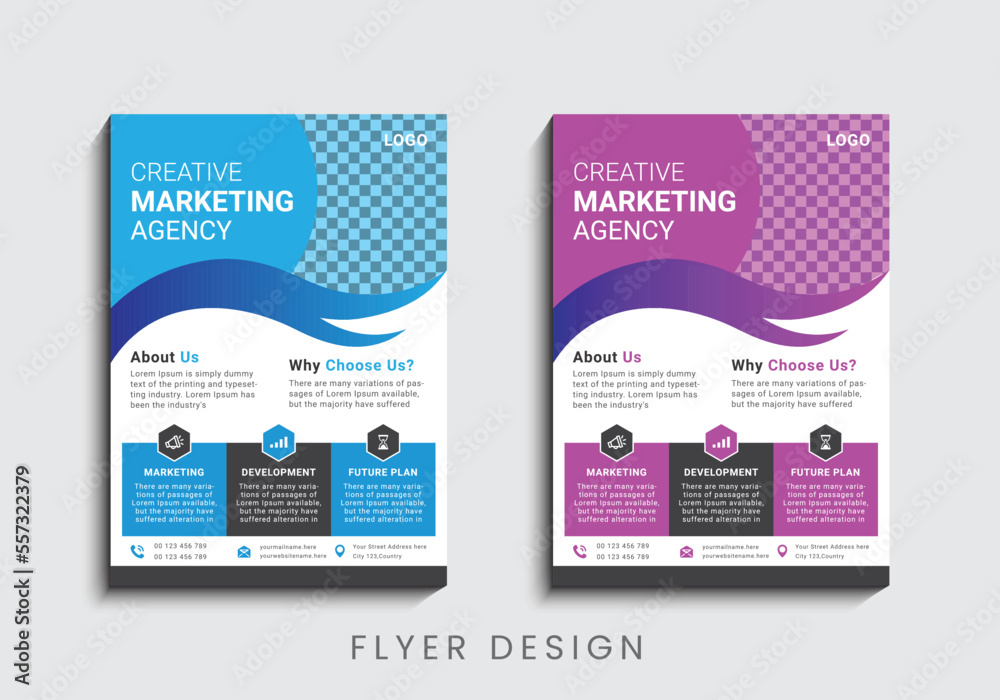 Multipurpose creative business flyer design template
