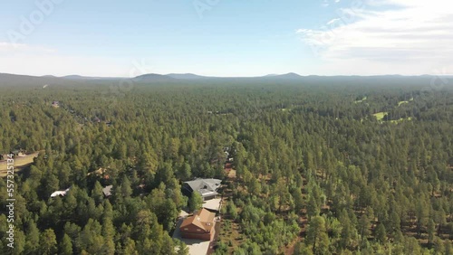 Show Low Arizona Forest Daytime Aerial Sweep 2022 photo