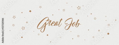 great job sign on white background