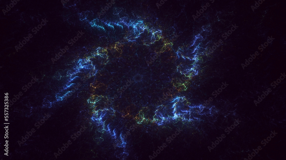 3D rendering abstract round light background