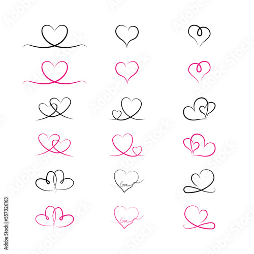 Line Art Love Heart Symbol